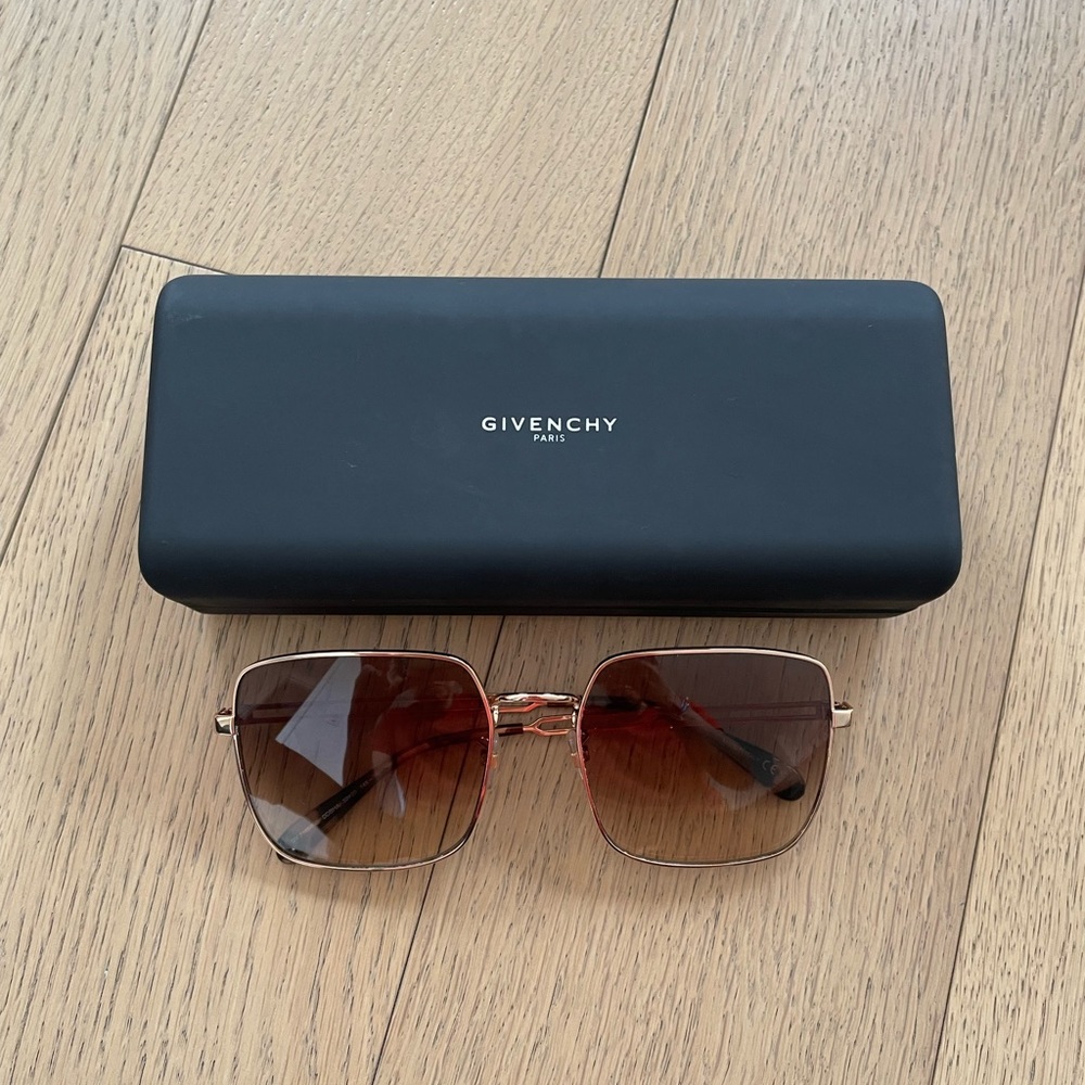 Givenchy Gold Frame Brown Gradient Lens Sunglasses